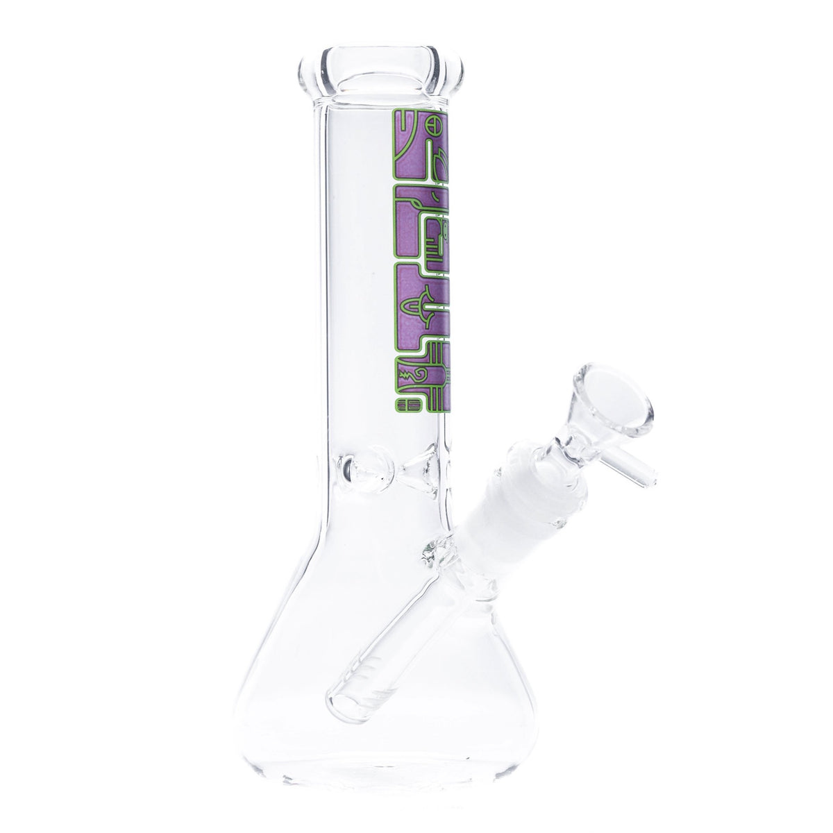 Clout 8" Micro Beaker in Purple & Green