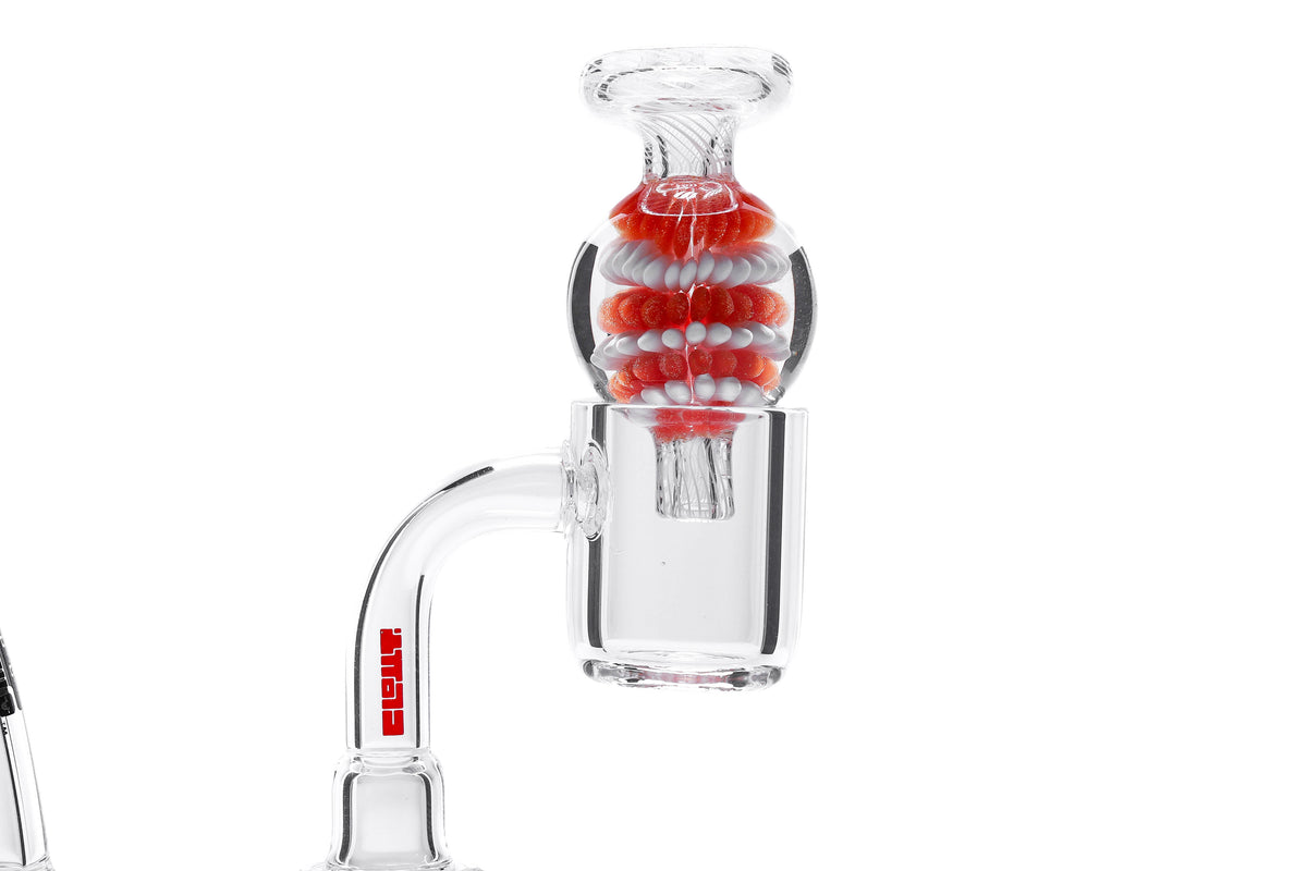 Clout Red & White Bubble Carb Cap